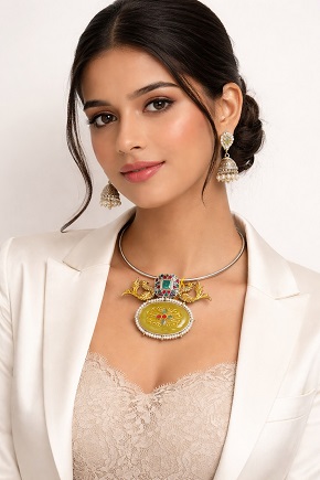 Oxidised Hasli with Jhumki – Boho Chic for Indo-Western & Traditional Fashion
